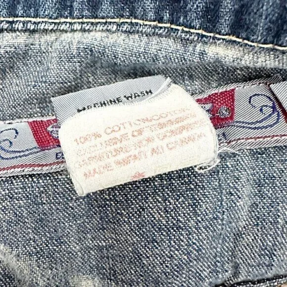 Silver Jeans Button Front Acid Wash Denim Jean Jacket Blue Size Extra Small - Picture 8 of 11